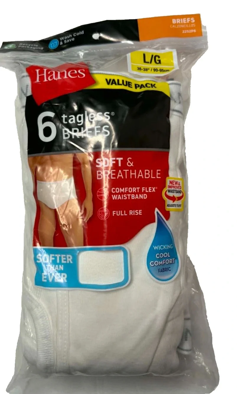 Hanes Men's Briefs - White, 3XL (7 Pack)